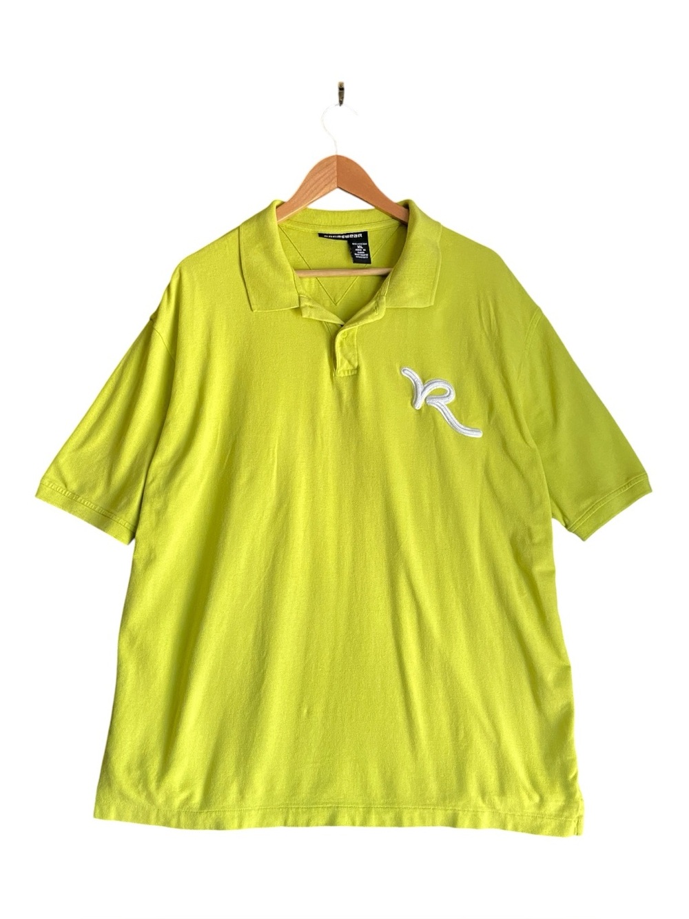 Rocawear | Vintage y2k Mens Chartreuse Polo Shirt | Size XL